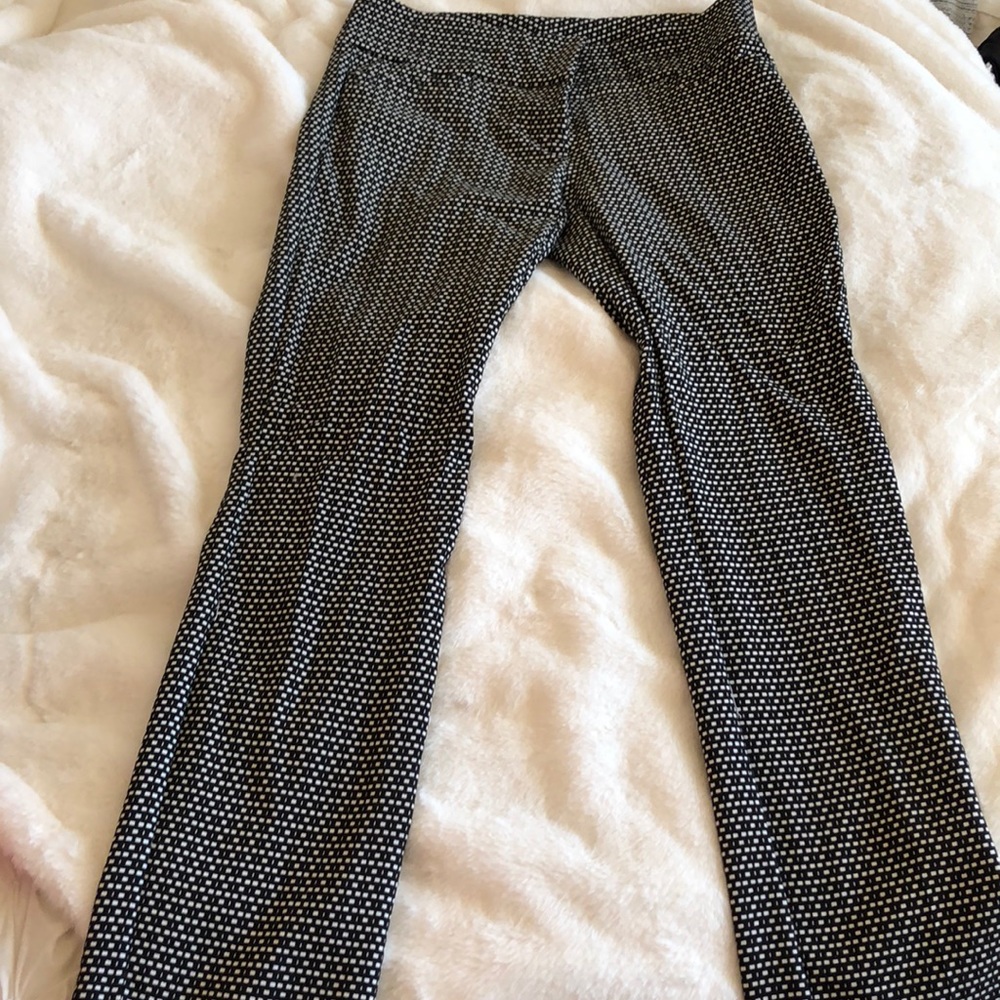 New York and company black and white dress pants
